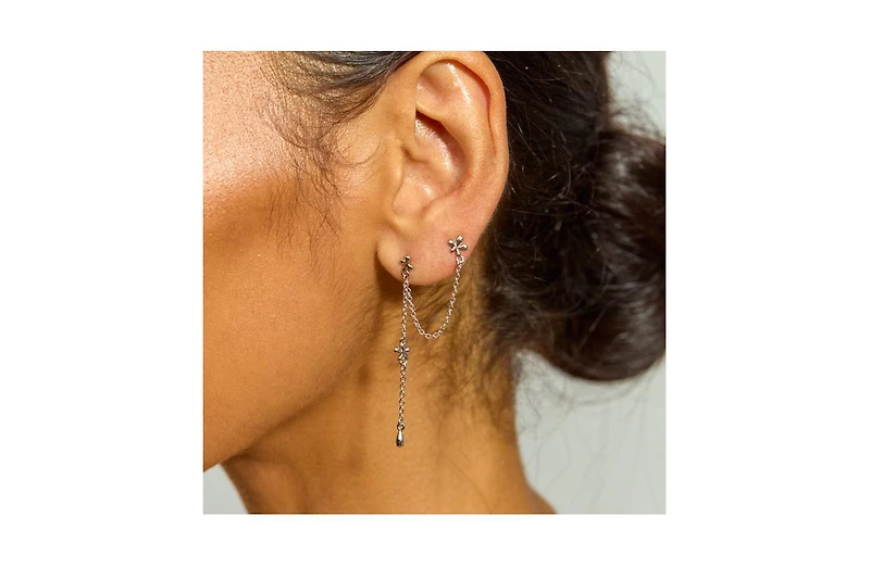 Splash Double Post Earring with Drop