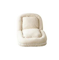 Cesicia Triple Fold-Down Sofa Adjustable Recliner with Thick Mattress for Multifunctional Use