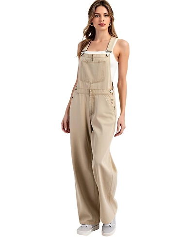 Modenaire Women's Wide Leg Adjustable Overalls