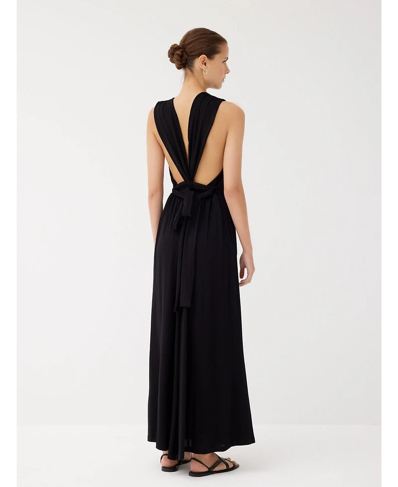 Labeca London Us Women's Laila Black Multiway Maxi Dress - m-l /