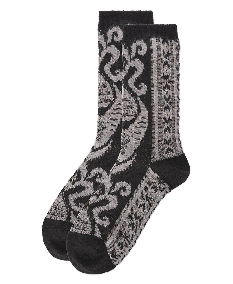 MeMoi Women's S-Swirl Super Comfi Soft-Fit Crew Sock