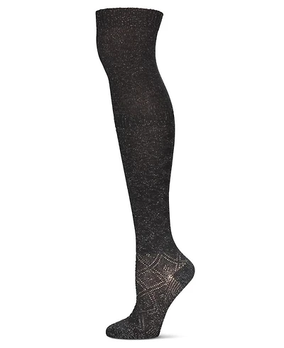 MeMoi Women's Dashing Diamond Over The Knee Warm Cotton Blend Sock