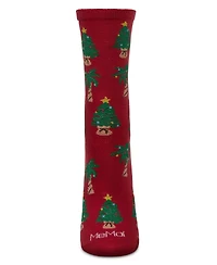MeMoi Women's Tree Paradise Holiday Crew Socks