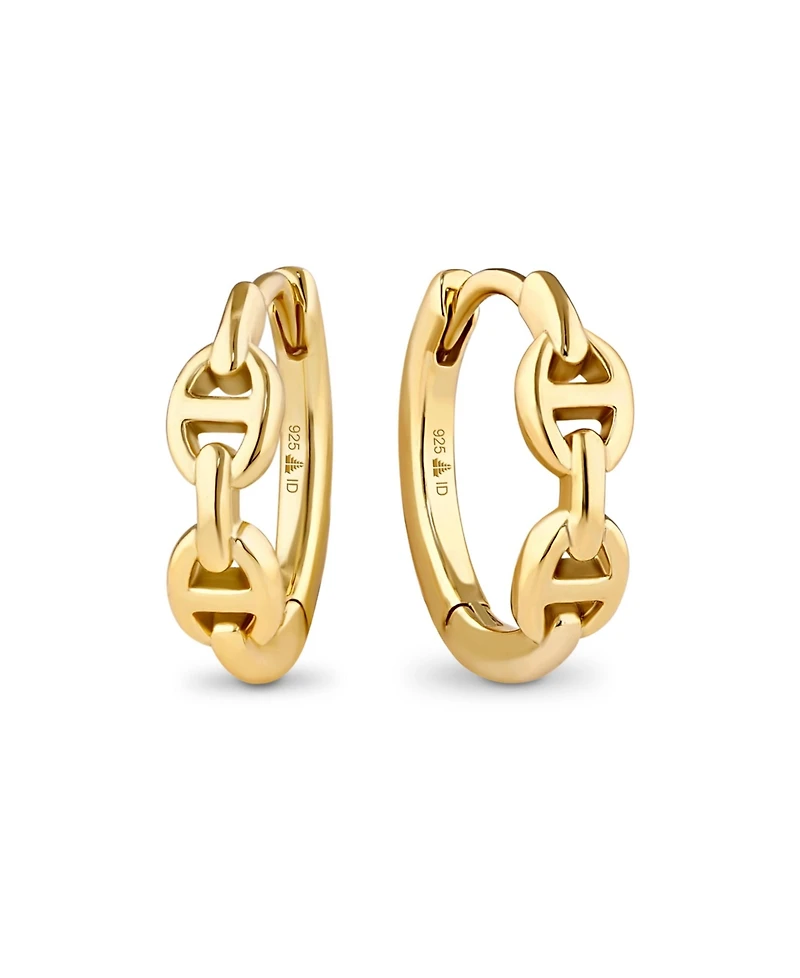 Devata Mariner Hoop Earrings in Gold Plated Sterling Silver