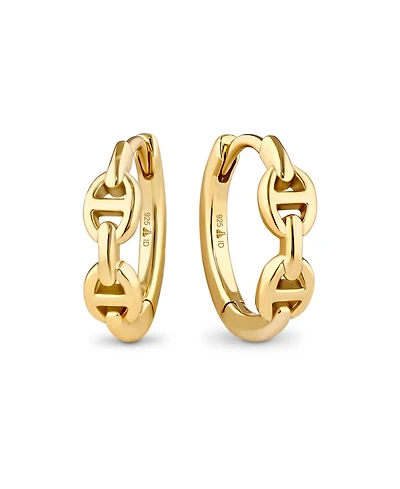 Devata Mariner Hoop Earrings in Gold Plated Sterling Silver
