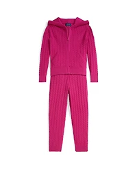 Polo Ralph Lauren Girls 2T-6X 2-Pc. Mini-Cable Full-Zip Hoodie and Pants Set
