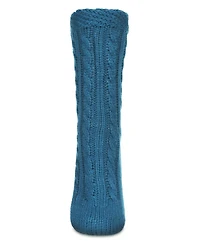 MeMoi Women's Cable Knit Sherpa-Lined Lounge Sock