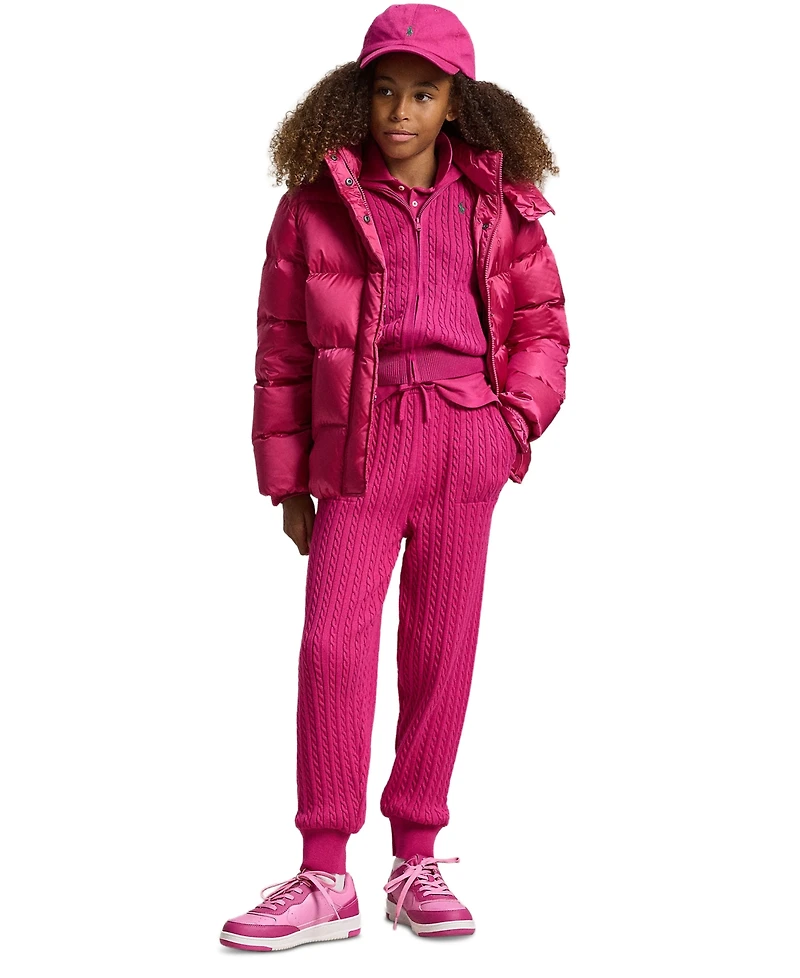 Polo Ralph Lauren Girls 7-16 Metallic Hooded Outerwear Coat