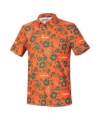 Reyn Spooner Men's Orange Miami Hurricanes Pua Performance Polo Shirt