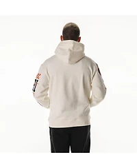 The Wild Collective Men's and Women's Cream Chicago Bears Stacked Graphic Sleeve Fleece Hoodie