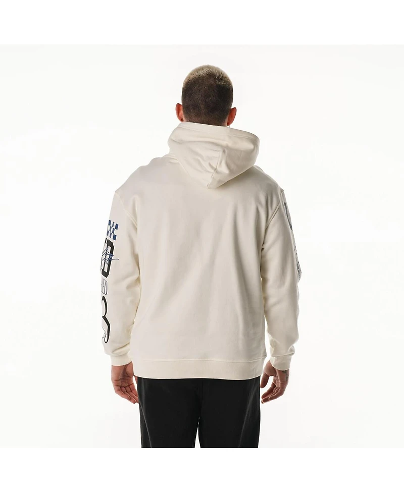 The Wild Collective Men's and Women's Cream Indianapolis Colts Stacked Graphic Sleeve Fleece Hoodie