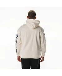 The Wild Collective Men's and Women's Cream Indianapolis Colts Stacked Graphic Sleeve Fleece Hoodie