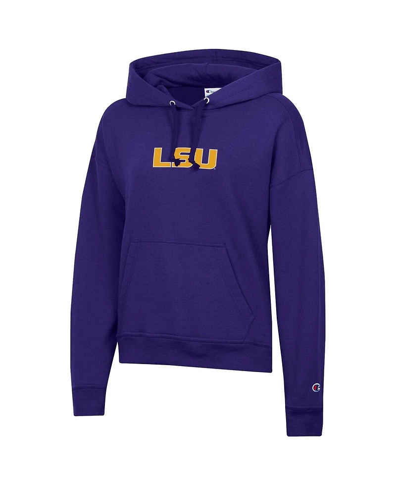 Champion Women's Purple Lsu Tigers Powerblend Fleece Hoodie