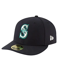 New Era Men's Navy Seattle Mariners Number Retirement Low Profile 59FIFTY Fitted Hat