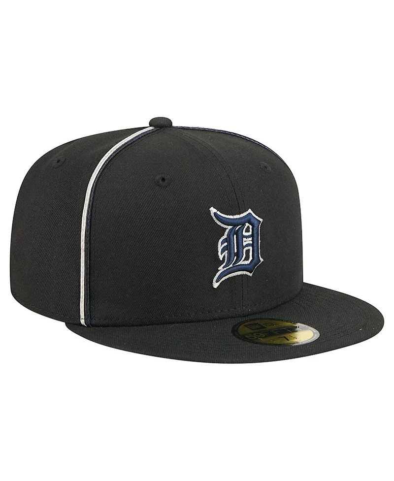New Era Men's Black Detroit Tigers Soutache 59FIFTY Fitted Hat