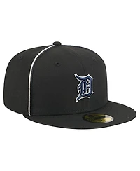New Era Men's Black Detroit Tigers Soutache 59FIFTY Fitted Hat