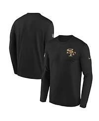 Nike Big Boys and Girls Black San Francisco 49ers 2025 Rivalries Collection Sideline Legend Dri-fit Long Sleeve T-Shirt