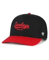 '47 Brand Men's Black/Red Atlanta Falcons Sundays Sure Shot Hitch Two-Tone Adjustable Hat