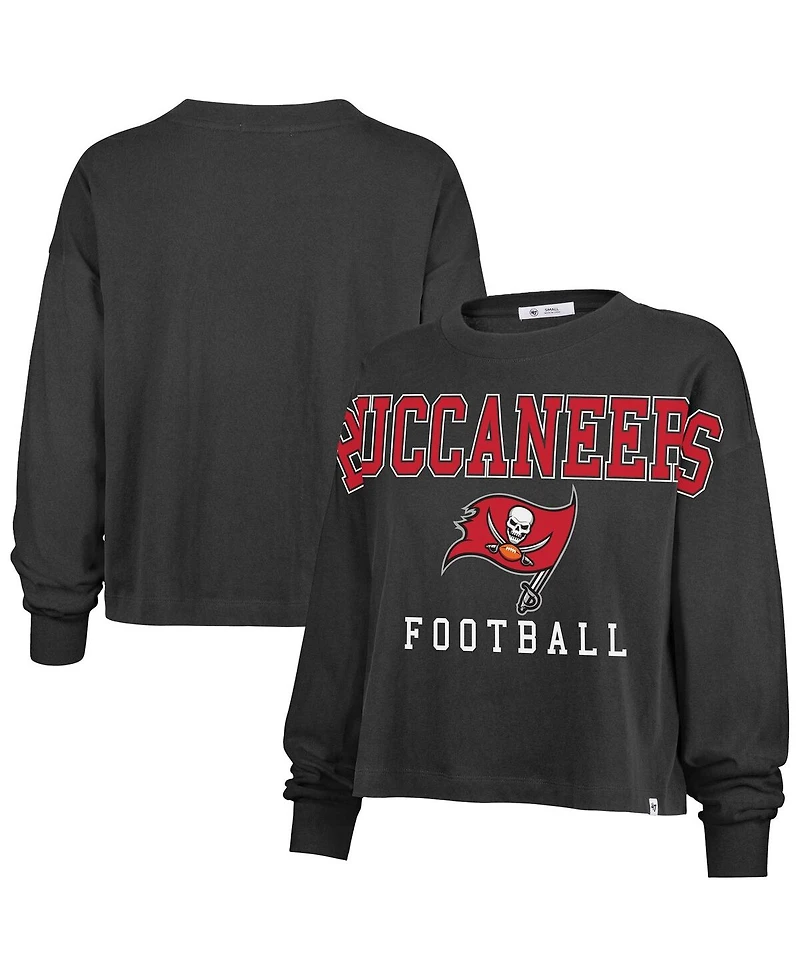 '47 Brand Women's Pewter Tampa Bay Buccaneers Outreach City Oversized Long Sleeve T-Shirt