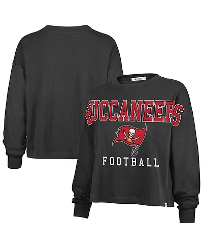 '47 Brand Women's Pewter Tampa Bay Buccaneers Outreach City Oversized Long Sleeve T-Shirt