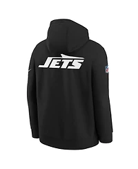 Nike Big Boys and Girls Black New York Jets Sideline Club Fleece Hoodie