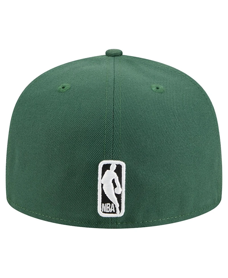 New Era Men's Hunter Green Milwaukee Bucks Tri-Hit 59Fifty Fitted Hat