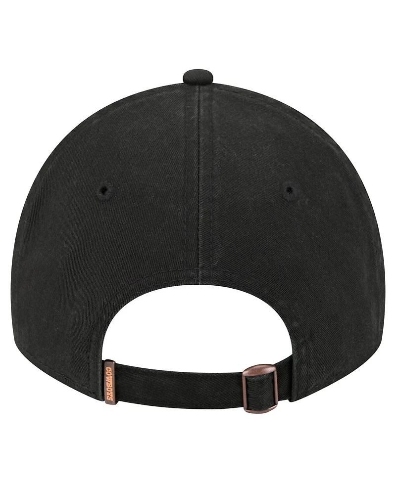 New Era Men's Black Dallas Cowboys Stamp 9TWENTY Adjustable Hat