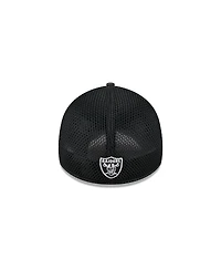 New Era Men's Black Las Vegas Raiders Outline 39THIRTY Flex Hat