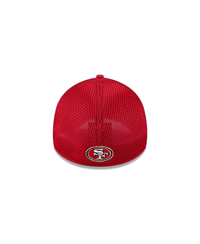 New Era Men's Scarlet San Francisco 49ers Outline 39THIRTY Flex Hat