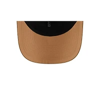 New Era Men's Tan/Light Brown Chicago Blackhawks Two-Tone Trucker 9SEVENTY Stretch Snap Adjustable Hat