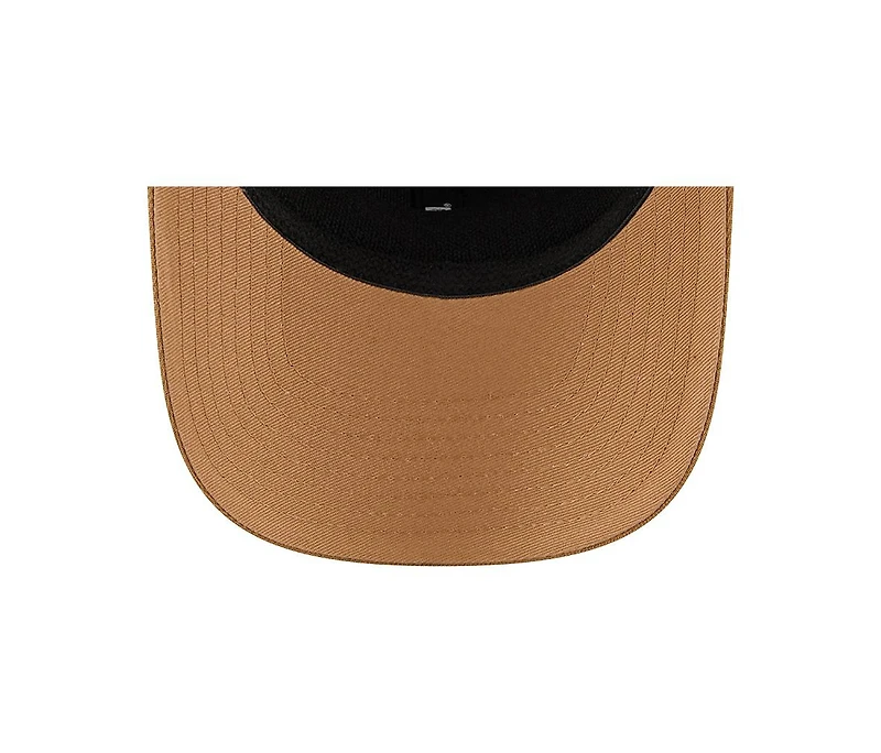 New Era Men's Tan/Light Brown Detroit Red Wings Two-Tone Trucker 9SEVENTY Stretch Snap Adjustable Hat