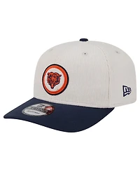 New Era Men's Stone/Navy Chicago Bears Loyal Corduroy 9SEVENTY Adjustable Hat