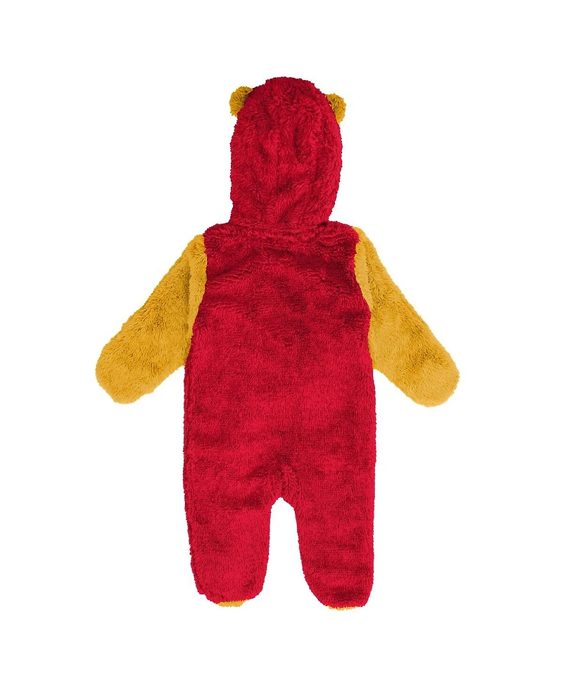 Outerstuff Baby Boys and Girls Red Kansas City Chiefs Stay Napping Fleece Bunting Full-Zip Sleeper