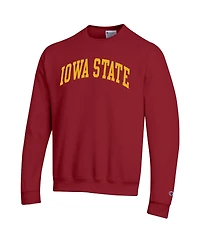 Champion Men's Cardinal Iowa State Cyclones Basic Arch Fleece Pullover Sweatshirt