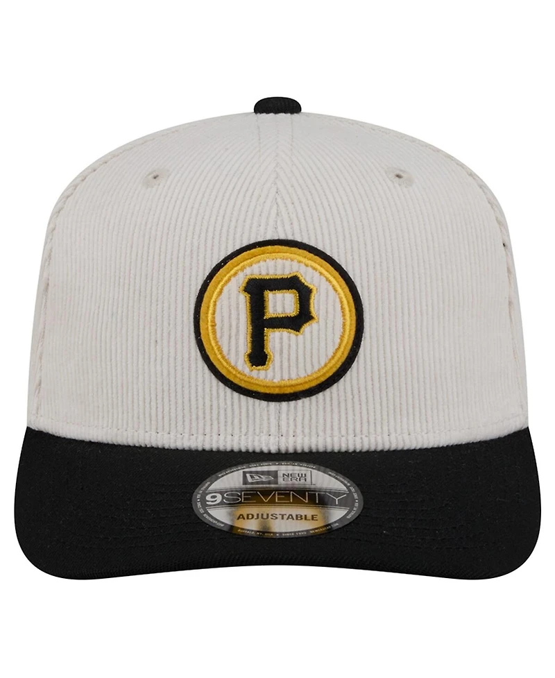 New Era Men's Cream/Black Pittsburgh Pirates Loyal 9SEVENTY Adjustable Hat