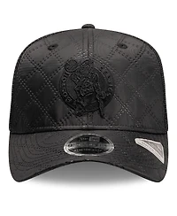 New Era Men's Black Boston Celtics Quilted Nylon 9SEVENTY Trucker Adjustable Hat