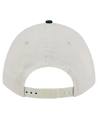 New Era Men's Cream/Green New York Jets Two-Tone Sided Corduroy 9FORTY A-Frame Adjustable Hat