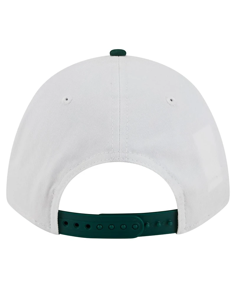 New Era Men's White/Green Baylor Bears Arch Two-Tone Rope 9FORTY A-Frame M-Crown Adjustable Hat