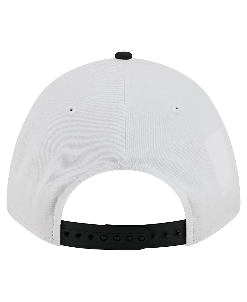 New Era Men's White/Black Army Black Knights Arch Two-Tone Rope 9FORTY A-Frame M-Crown Adjustable Hat
