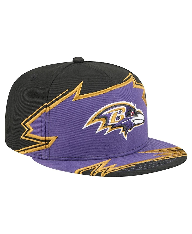 New Era Men's Black/Purple Baltimore Ravens Break 59FIFTY Fitted Hat