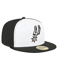 New Era Men's White/Black San Antonio Spurs Repeat 59Fifty Fitted Hat