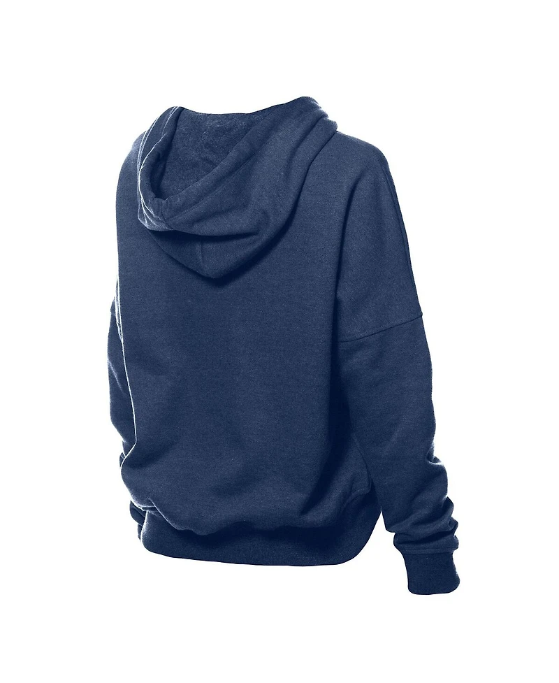 New Era Women's Navy Chicago Bears Throwback Boxy Hoodie Sweatshirt