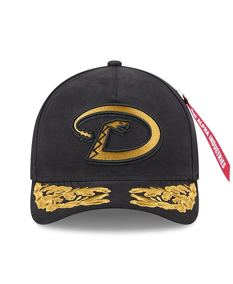 New Era Men's Black Arizona Diamondbacks A-Frame 9FORTY Adjustable Hat