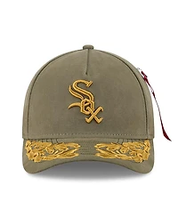 New Era Men's Olive Chicago White Sox A-Frame 9FORTY Adjustable Hat