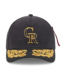 New Era Men's Black Colorado Rockies A-Frame 9FORTY Adjustable Hat