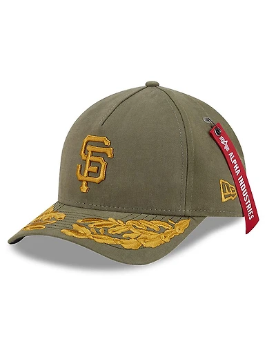 New Era Men's Olive San Francisco Giants A-Frame 9FORTY Adjustable Hat