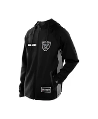 New Era Men's Black Las Vegas Raiders Combine Authentic Raglan Scuba Full-Zip Hoodie