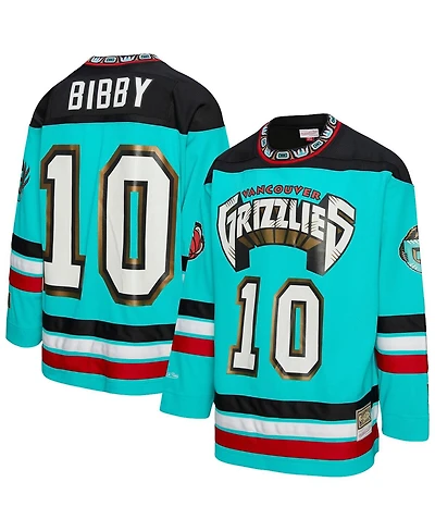 Mitchell & Ness Men's and Women's Mike Bibby Turquoise Vancouver Grizzlies maxed Out Fashion Hockey Jersey