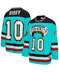 Mitchell & Ness Men's and Women's Mike Bibby Turquoise Vancouver Grizzlies maxed Out Fashion Hockey Jersey