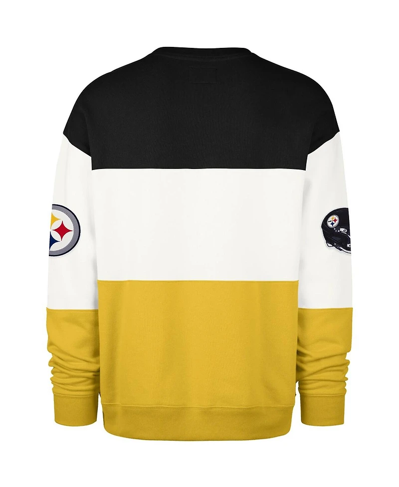 '47 Brand Men's Black/Gold Pittsburgh Steelers Breeze Maximalist Sweatshirt